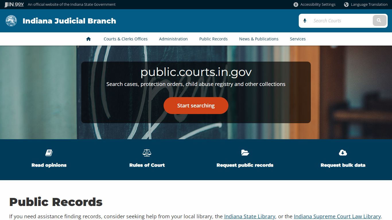 Courts: Public Records